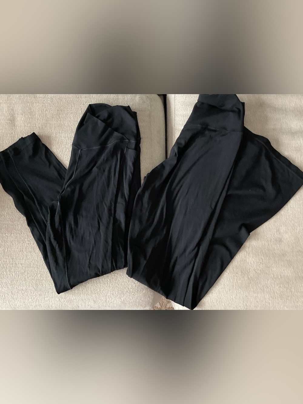 2 pairs of OFFLINE by aerie Black Wide-Leg Leggings Crossover High Waist